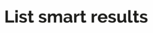 Logo von List smart results