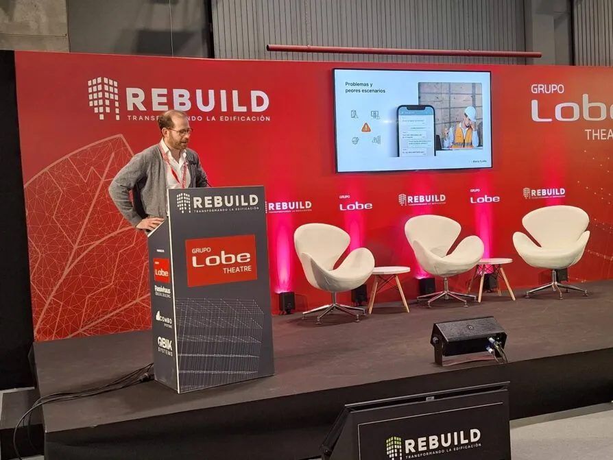 Vortrag von docu tools auf der REBUILD 2026 in Madrid zur digitalen Baudokumentation und effizienten Bauprozessen.